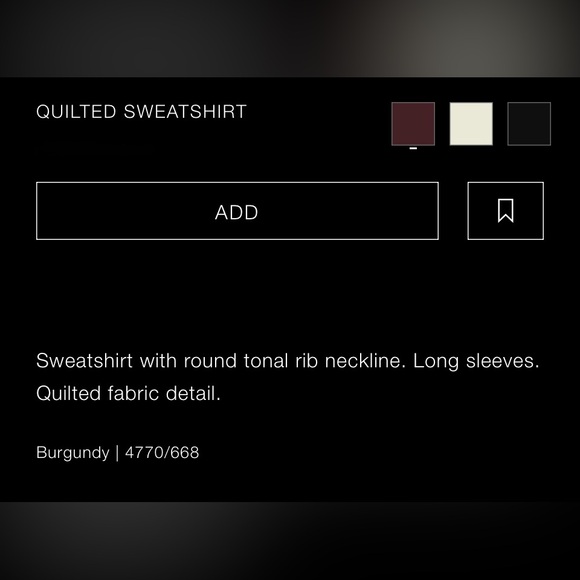 ZARA Ivory Textured Sweatshirt | Large | Long Sleeve | NWT | Sold Out - Picture 4 of 8